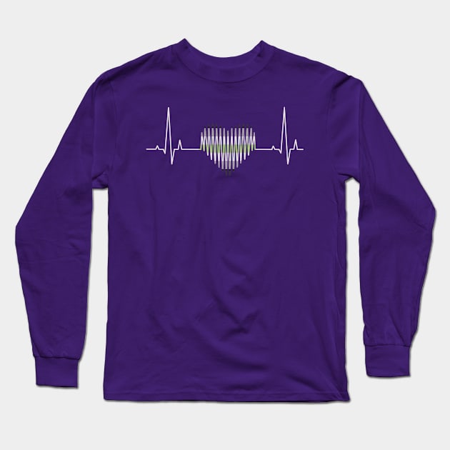Agender heartbeat Long Sleeve T-Shirt by Becky-Marie